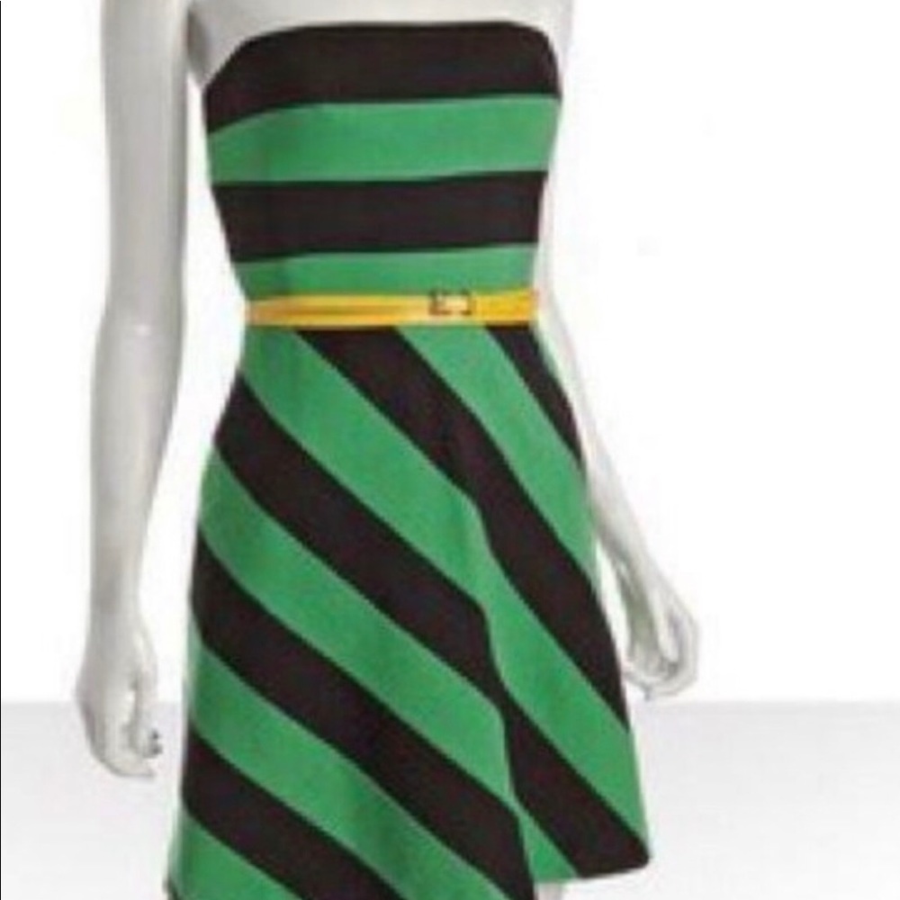 Blue and green MaxAzria strapless dress size 8